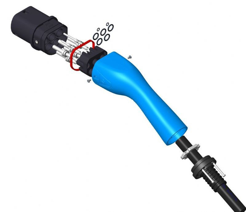 3.6x39.5mm Electrical Vehicle Charging Pile Slotted Connector Contact Socket